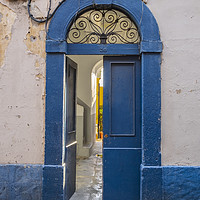 Buy canvas prints of Blue door by Fine art by Rina