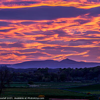 Buy canvas prints of Glowing clouds over Bennachie by Frank Goodall