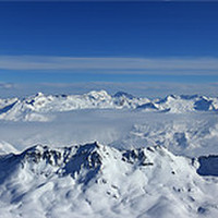 Buy canvas prints of Grande Casse Summit Panoramic by Kevin Warner