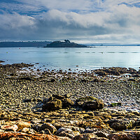 Buy canvas prints of Drake's Island, Viewed from  Firestone Bay, Plymou by Maggie McCall