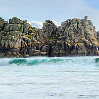 Buy canvas prints of Logan Rock and Treen Cliff, Cornwall. by Maggie McCall