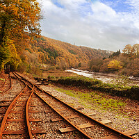 Buy canvas prints of George & Charlotte Copper Mine Train Track by Maggie McCall