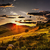 Buy canvas prints of Longsleddale Valley Sunset, Cumbria by Maggie McCall