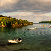 Buy canvas prints of The Ferry Boat Inn, Helford Passage at sunset by Maggie McCall