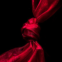Buy canvas prints of Sensual Red Silk Knot by Maggie McCall