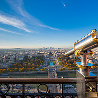 Buy canvas prints of Eiffel Tower Telescope 1 by Maggie McCall