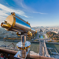 Buy canvas prints of Eiffel Tower Telescope 2 by Maggie McCall