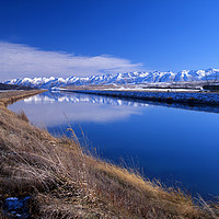 Buy canvas prints of Pukaki Canal, wide angle by Maggie McCall