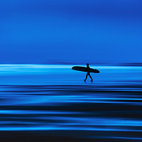 Buy canvas prints of Abstract Lone Surfer by Maggie McCall