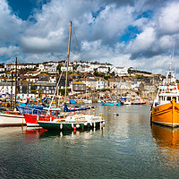 Buy canvas prints of Mevagissey Sunny Boats by Maggie McCall