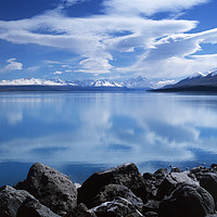 Buy canvas prints of Mount Cook reflecting in Lake Pukaki. by Maggie McCall