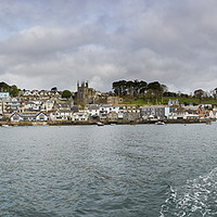 Buy canvas prints of Fowey Cornwall Panorama from ferry by Maggie McCall