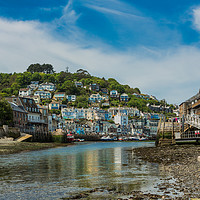 Buy canvas prints of West Looe from the Looe Estuary by Maggie McCall