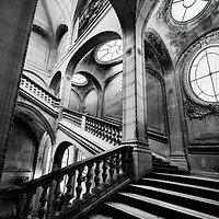 Buy canvas prints of A Stairwell in the Louvre Museum, Paris by Maggie McCall