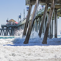Buy canvas prints of Huntingdon Beach Pier  by Maggie McCall