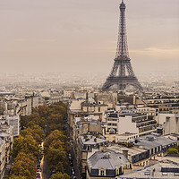 Buy canvas prints of Autumnal Paris and the Eiffel Tower. by Maggie McCall