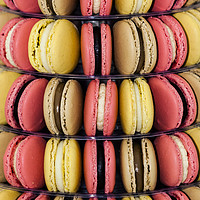 Buy canvas prints of Macaroon Wedding Cake by Maggie McCall