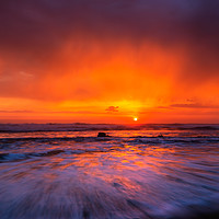 Buy canvas prints of Sunset at Widemouth Bay, Cornwall.  by Maggie McCall