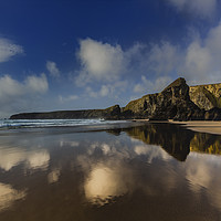 Buy canvas prints of Bedruthan Steps, Cornwall by Maggie McCall