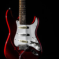 Buy canvas prints of Red Electric Guitar by Maggie McCall