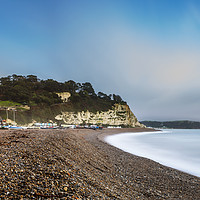 Buy canvas prints of Beer Beach and Boats. Devon by Maggie McCall
