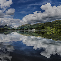 Buy canvas prints of Grasmere Panorama, Cumbria, UK. by Maggie McCall