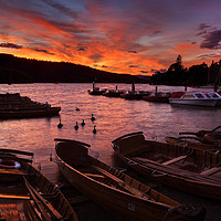 Buy canvas prints of Windermere Sunset Cumbria UK by Maggie McCall