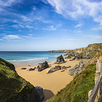 Buy canvas prints of Bedruthan Steps, Cornwall by Maggie McCall