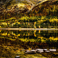 Buy canvas prints of Thirlmere reflections, Cumbria, UK. by Maggie McCall