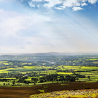 Buy canvas prints of Tavistock and Environs from Cox Tor, Dartmoor by Maggie McCall