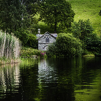 Buy canvas prints of Grasmere Boathouse, Cumbria by Maggie McCall