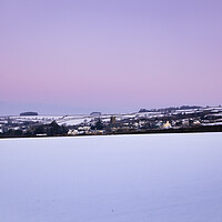 Buy canvas prints of  A snowy Dawn, Milton Abbot, Tavistock, Devon. by Maggie McCall