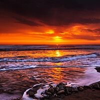 Buy canvas prints of Widemouth, Bude, Sunset by Maggie McCall