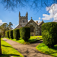 Buy canvas prints of St Petroc Church in Lydford, Devon by Maggie McCall