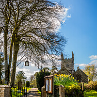Buy canvas prints of St Petroc Church in Lydford, Devon by Maggie McCall