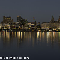 Buy canvas prints of "Lights On" The Iconic Liverpool Waterfront by raymond mcbride