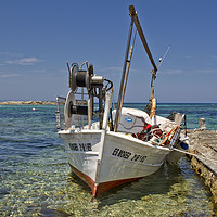 Buy canvas prints of FISHING BOAT (Ibiza) by raymond mcbride