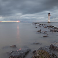 Buy canvas prints of SUNSET AT PERCH ROCK LIGHTHOUSE by raymond mcbride