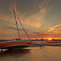 Buy canvas prints of WARM SUNSET (Meols Beach North West by raymond mcbride