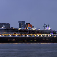 Buy canvas prints of RMS Queen Mary 2 (Liverpool Pier Head) by raymond mcbride