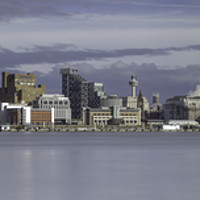 Buy canvas prints of Liverpool Panoramic Waterfront by raymond mcbride