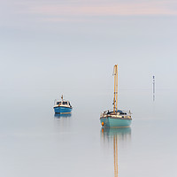 Buy canvas prints of "Boats on a Low Tide" by raymond mcbride