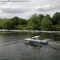 Buy canvas prints of Speed Boating on the River Trent by Lee Hall