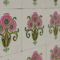 Buy canvas prints of Art Nouveau Tiles, Singapore by J Lloyd