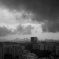 Buy canvas prints of View of Singapore with clouds by J Lloyd