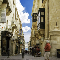 Buy canvas prints of Valletta shops by Christopher Kelly