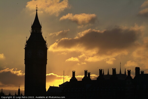 Sunset over Big Ben,, London, United Kingdom. Picture Board by Luigi Petro
