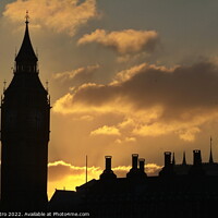 Buy canvas prints of Sunset over Big Ben,, London, United Kingdom. by Luigi Petro