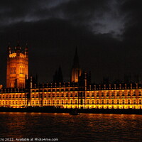 Buy canvas prints of The Palace of Westminster at night, London, United Kingdom, by Luigi Petro