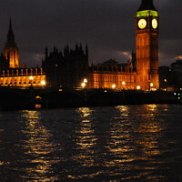 Buy canvas prints of Panoramic view across the Thames  of Westminster and Big Ben at n by Luigi Petro